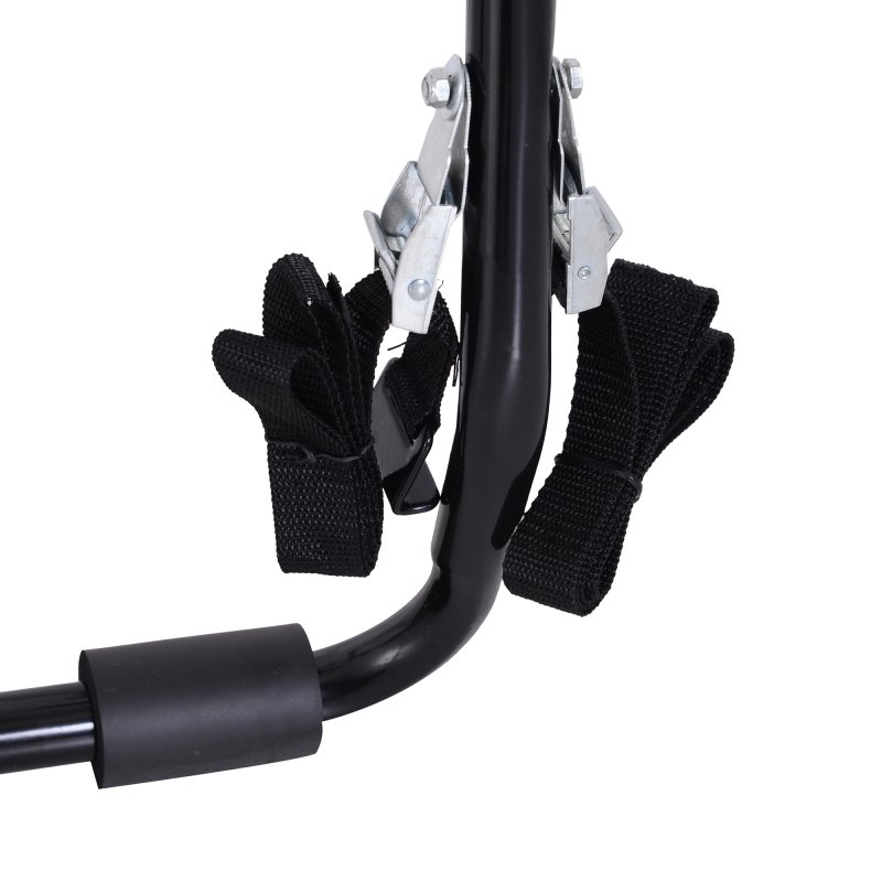 HOMCOM Foldable 3 Bike Carrier Rear Hitch Mount Bicycle Rack W/ Straps Car Trunk SUV Travel Transit