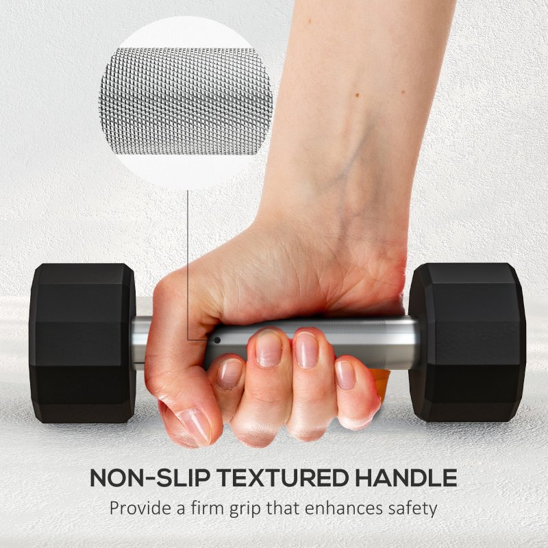 SPORTNOW Dumbbells Set, Hand Weights Pair with 12-Sided Shape and Non-Slip Grip for Men Women Home Gym Workout, 2 x 2kg