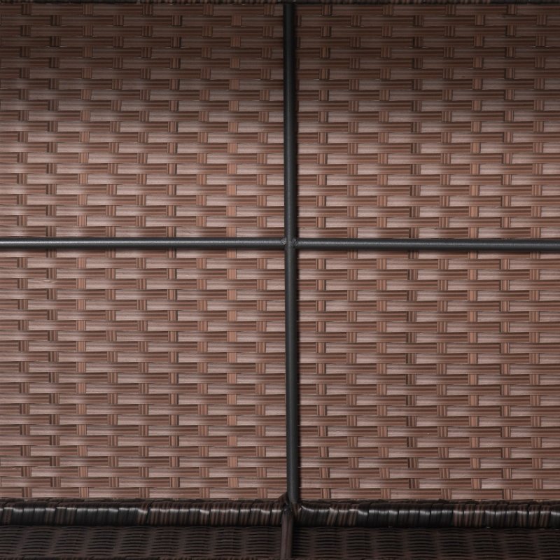 Outsunny PE Rattan Coffee Table, Rectangular Outdoor Coffee Table with Tempered Glass Top, 70 KG Capacity for Garden, Balcony, Terrace, Patio, Mixed Brown