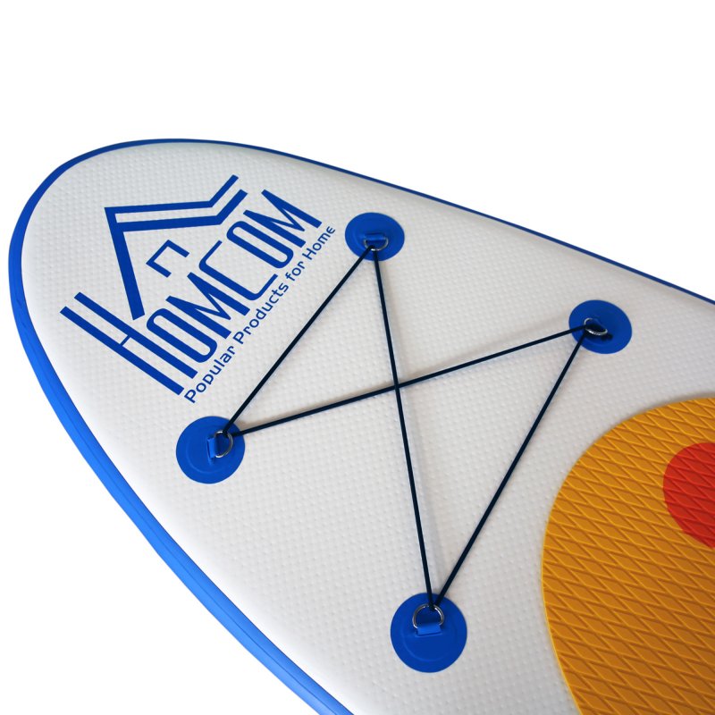 HOMCOM Inflatable Stand Up Paddle Board, 10' x 30" x 4", Non-Slip SUP, with ISUP Accessories, Hand Pump, 1 Fin, Adj Paddle, Backpack for Youth Adult Beginners/Experts