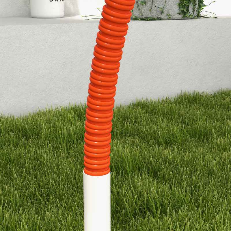PawHut Dog Agility Equipment Set, Dog Agility Training Equipment for Dogs with Oxford Carry Bag, 4 PCS Weave Poles, Dog Obstacle Course, Pet Outdoor Games, Orange