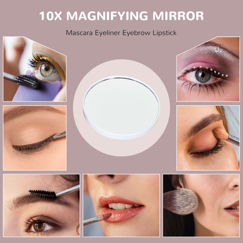 HOMCOM Hollywood Vanity Mirror with Lights, Large 63x50 cm Lighted Makeup Mirror with 3 Colour, 14 LED Bulbs, 10X Magnifying, USB Charging Port, Phone Holder, 360?? Rotation, Touch Screen