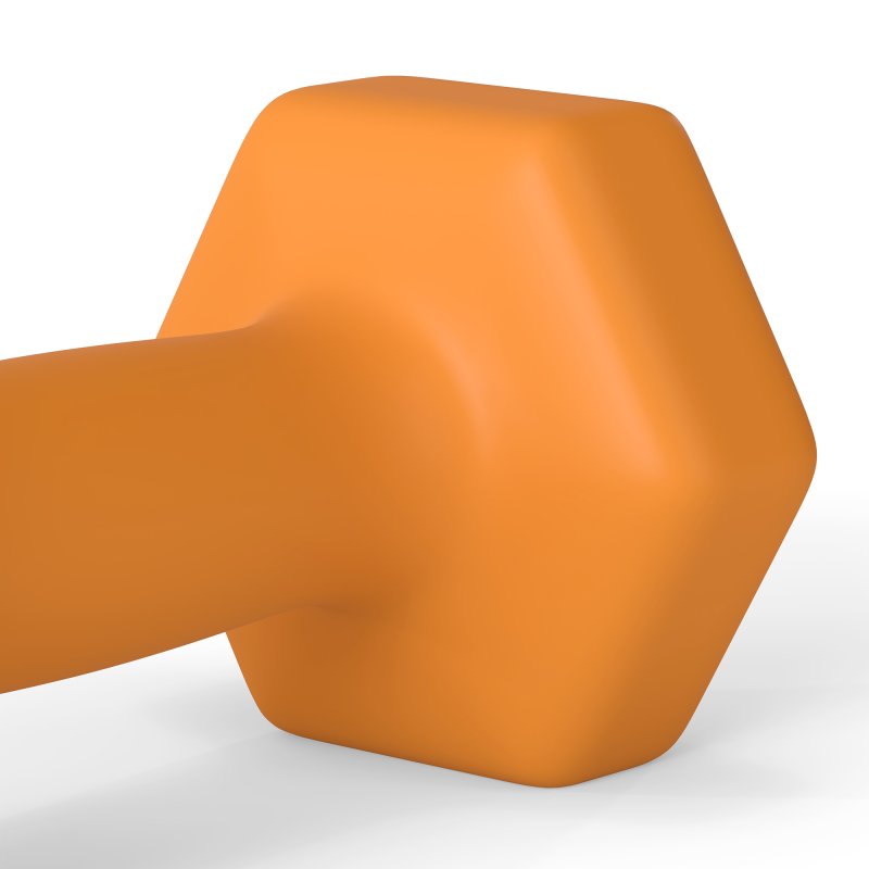 SPORTNOW Set of 2 Hex Dumbbells, Neoprene Weights Pair with Non-Slip Grip, Home Gym Fitness Training Equipment, 2 x 1.5kg, Orange