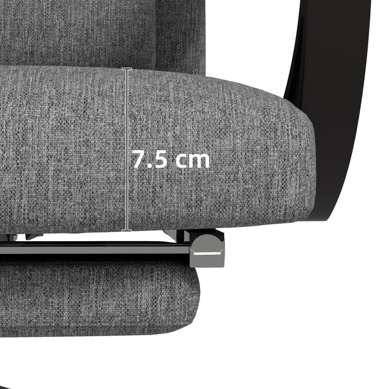 Vinsetto Office Chair, Ergonomic Desk Chair, High Back Fabric Work Chair with 160° Reclining Backrest, Retractable Footrest, Neck and Lumbar Pillow for Home and Study, Dark Grey