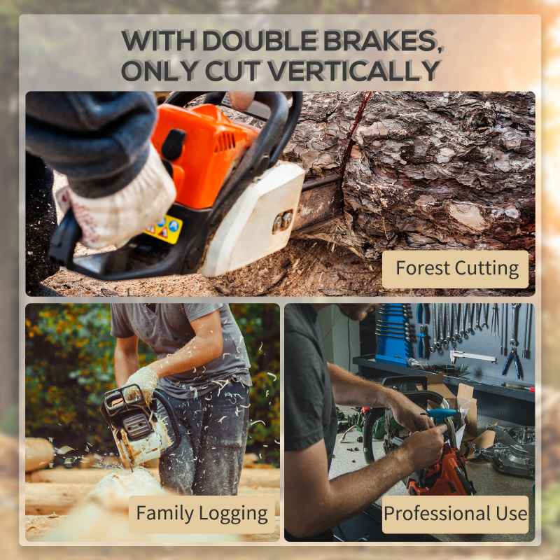 DURHAND Aluminium Chainsaw with Double Brake Protection and Blade Cover, 2000 W, 40 cm, for Wood, Trees and Branches, Orange