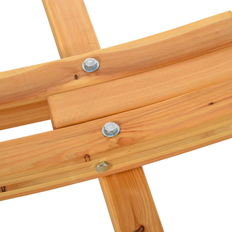 Outsunny 3(m) Wooden Hammock Stand, 1 Person Hammock Frame with Chain and Safety Buckles, Pine Wood Arc Stand for Garden, Patio, Outdoor and Indoor, Natural