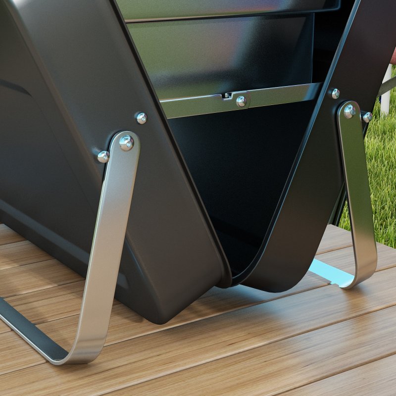 Outsunny Portable Mini Charcoal Barbecue Grill with Suitcase Shell, Outdoor Folding Tabletop BBQ Grill for Garden Camping Picnic Party, Black