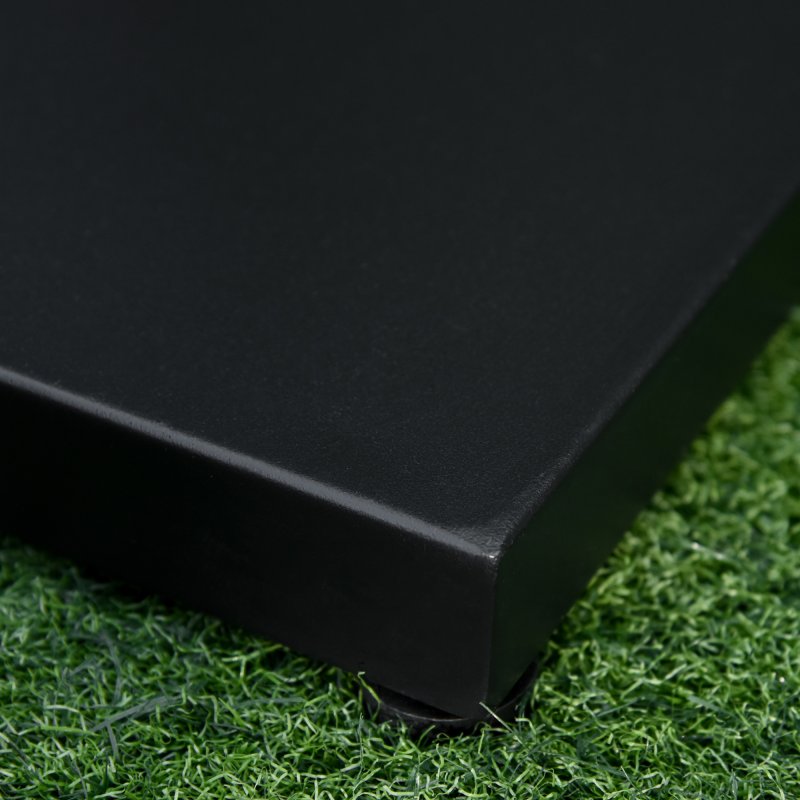 Outsunny ??35/38/48MM 18KG Steel Square Parasol Stand Base w/ Adjustable Knob Umbrella Stand Garden Patio Outdoor Home, Black