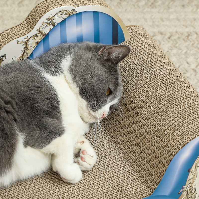 PawHut Cat Scratcher, 2-in-1 Cat Scratching Board with Catnip, Cardboard Lounge for Indoor Cats