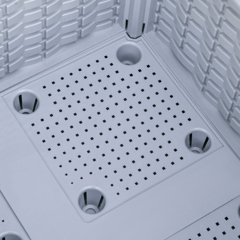 Outsunny Set of 4 26L Garden Raised Bed Elevated Patio Flower Plant Planter Box PP Vegetables Planting Container, Grey