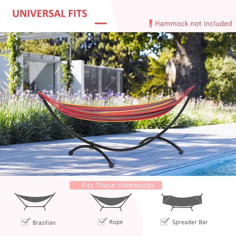 Outsunny 3(m) Universal Hammock Stand Metal Frame Garden Camping Picnic Outdoor Patio Replacement - Stand Only