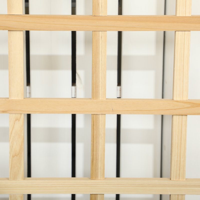 Outsunny Wooden Planters with Trellis for Vine Climbing, Raised Beds for Garden Patio, Outdoor Planter Box for Vegetables, Flowers, Herbs, Distressed Natural Tone