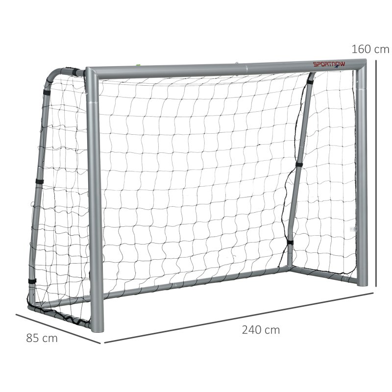 SPORTNOW 8ft x 5ft Football Goal, Football Net for Garden, Training Goal with Ground Stakes, Steel Frame