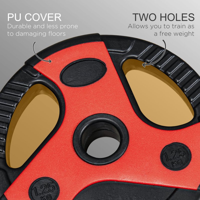 SPORTNOW 20kg Barbell Weights Set, Adjustable Weight Set, Free Body Pump Bar and Weights, Weight Lifting Strength Training Equipment for Home Gym Exercise, Max Load 50kg