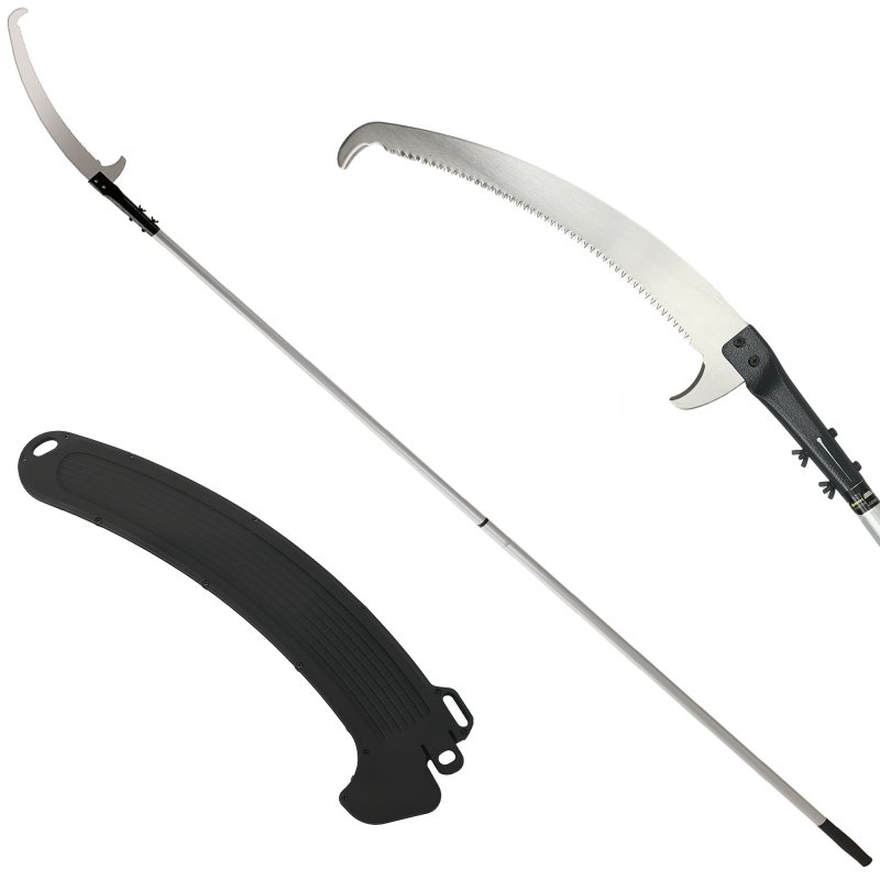 Outsunny 1.8-2.9 m Extendable Tree Pruner, Tree Lopper Long Reach Telescopic with Extendable Handle & 40 cm Saw, Lightweight Manual Pole Saw for High Branches Trimming