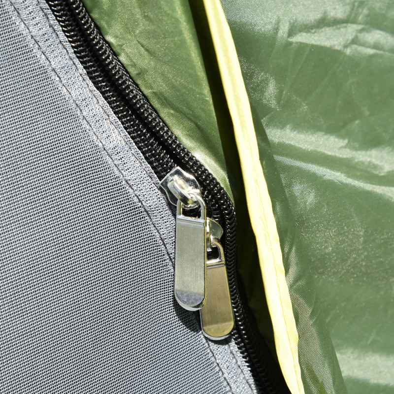 Outsunny 3 Person Camping Tent, Instant Pop Up Tent, Dome Tent with Sewn-in Groundsheet, 2 in 1 Double Layers for Camping, Hiking, Backpacking, Green