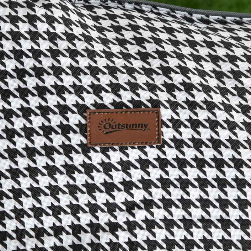 Outsunny Camping Bed for Adults, Single Folding Camp Bed, Padded Portable Camping Cot for Sleeping, with Carry Bag, Side Pocket and Cup Holder for Outdoor, Travel, Fishing, Black