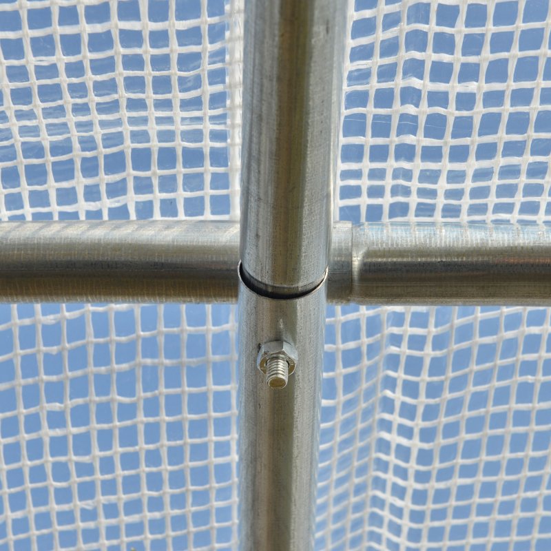Outsunny 3 x 2 x 2m Polytunnel Greenhouse with Roll-up Sidewalls, Door and 6 Mesh Windows, Walk In Green House with UV-resistant PE Cover, White