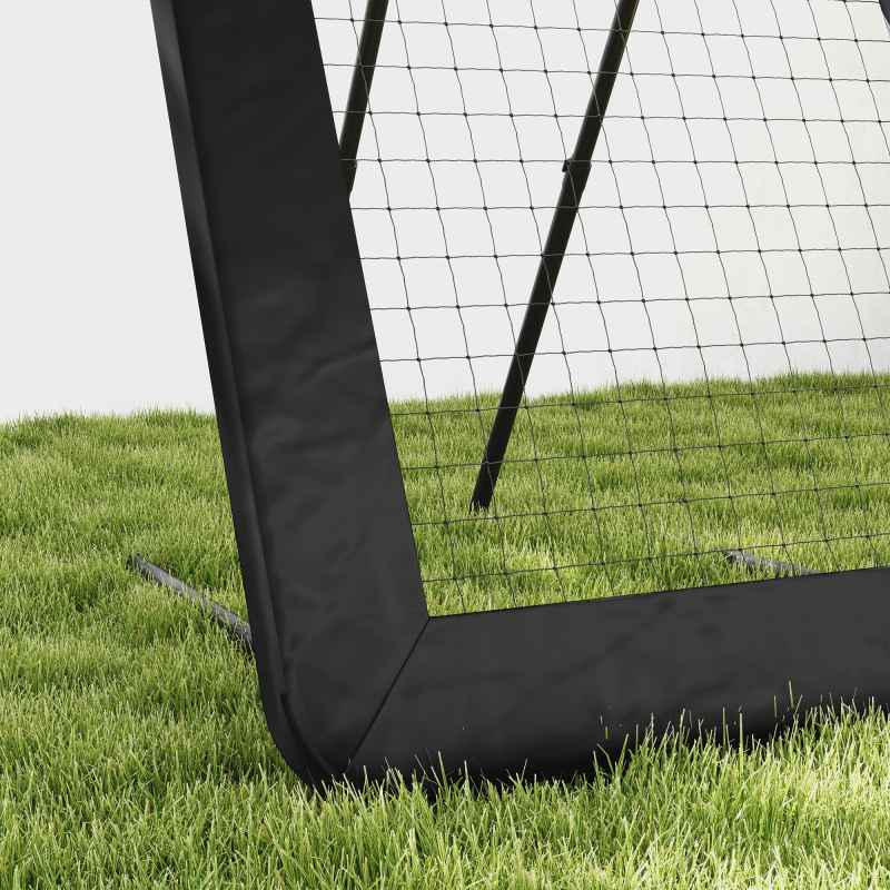 HOMCOM Football Rebounder Net with 5 Adjustable Angles, Foldable Football Kickback Target Goal for Garden Training Teaching
