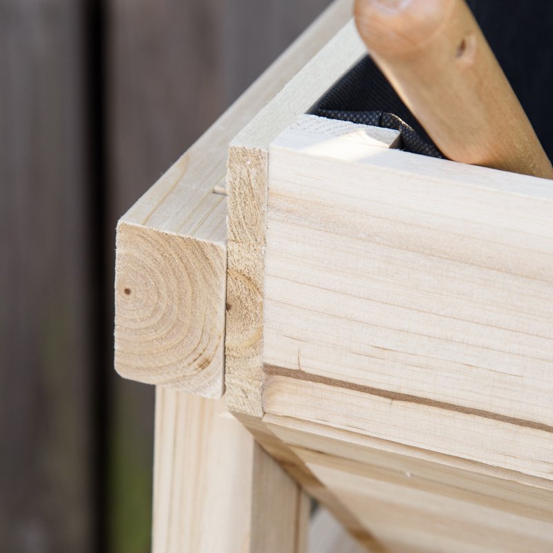 Outsunny Raised Garden Bed, Wooden Elevated Planter Box for Backyard, Patio to Grow Vegetables, Herbs, and Flowers, 108.5cmx60cmx80cm