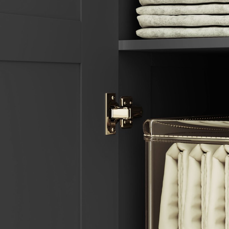 HOMCOM 2 Door Wardrobe for Bedroom, Double Wardrobe with Shelves and Hanging Rail, Modern Bedroom Furniture, Black