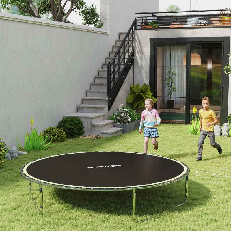 SPORTNOW Trampoline Replacement Mat with Eight Rows of Stitching, Spring Pull Tool, 42 V-Hooks, for 8ft Trampoline, Using 14cm Springs, Trampoline Jumping Mat, Green