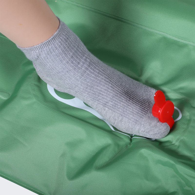 Outsunny 2 Person Camping Inflating Sleeping Mat Inflatable Mattress Ultralight Folding Bed Portable Air Bed for Outdoor Backpacking Hiking Travel - Green