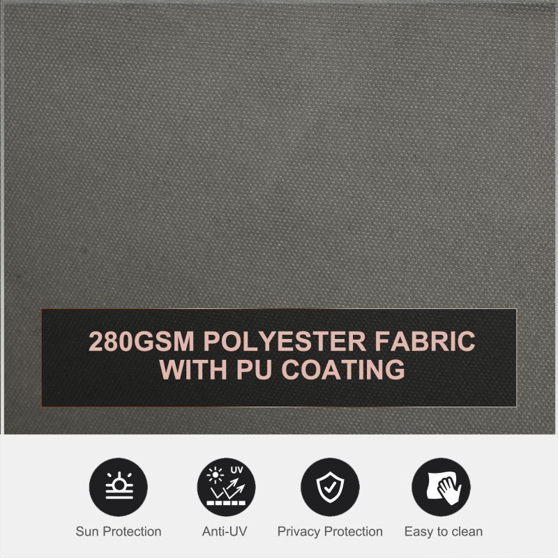 Outsunny 6 x 2m Retractable Sun Side Awning Screen Fence Patio Garden Wall Balcony Screening Panel Outdoor Blind Privacy Divider - Grey