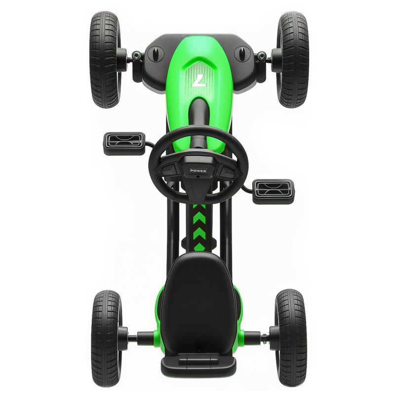 AIYAPLAY Pedal Go Kart for Kids, Children Ride-On Race Car with Silent EVA Tyres, for 2-5 Years, Green