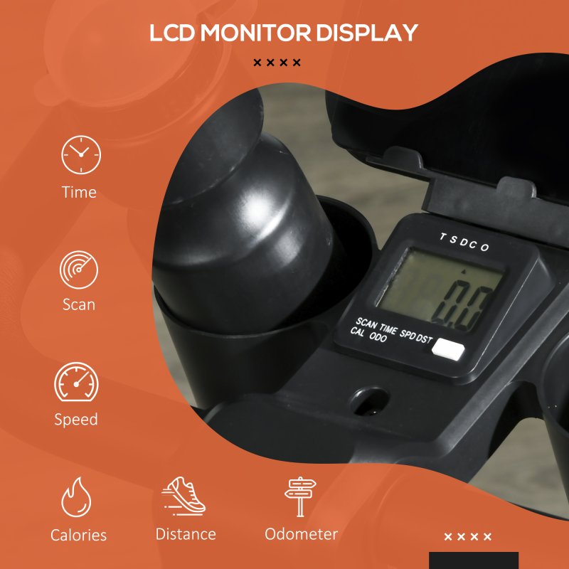 SPORTNOW Exercise Bike, Magnetic Indoor Cycling Bike, 264lbs Weight Capacity Stationary Bike, with Silent Flywheel, LCD Display, Bottle/Tablet Holder, Comfortable Seat, for Home Cardio Workout