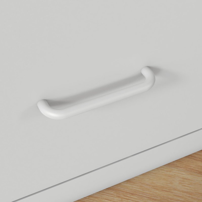 HOMCOM 2 Drawer Filing Cabinet, Vertical File Cabinet with Adjustable Hanging Bar for A4 and Letter Size, Steel Printer Stand for Home Office, Cream White