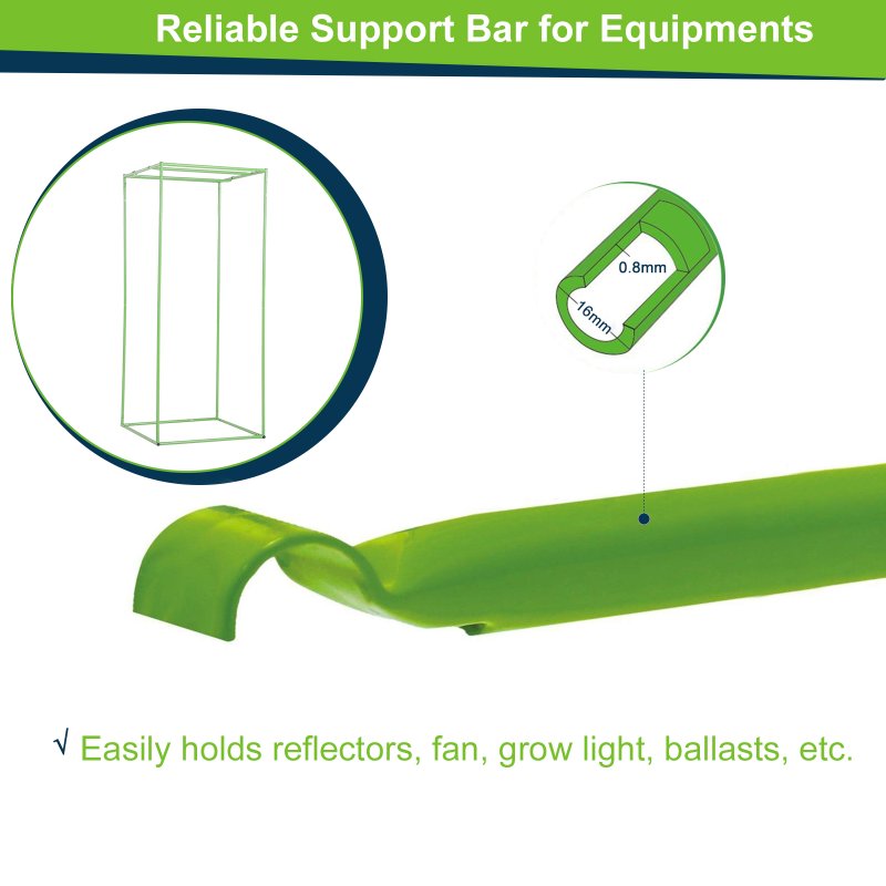 Outsunny Grow Tent Reflective Mylar Hydroponic with Adjustable Vents and Floor Tray for Indoor Plant Growing, 60 x 60 x 140 cm (24.5