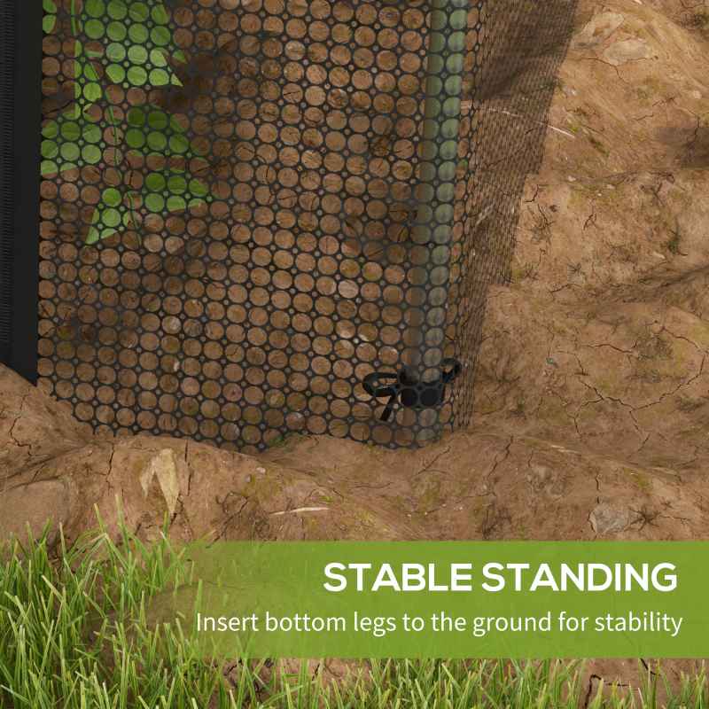 Outsunny Fruit Cage Bird Netting, Heavy Duty Fruit and Vegetable Protection Tent with Zipped Door, Anti Bird, Insects, Small Animals, 1.2 x 2.4 x 1.9m, Black