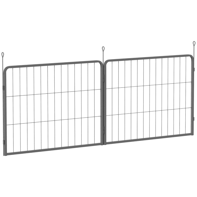 PawHut 2 Piece Dog Pen Expansion Pack for 60cm High Pet Playpen with 3 Connecting Stakes, Puppy Pen for Small Dogs