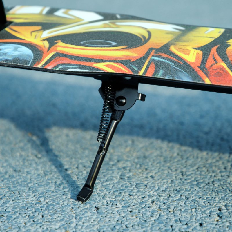 AIYAPLAY Kids Scooter, Foldable Kick Scooter with Adjustable Handlebar, 200mm Big Wheel, Rear Fender Brake, Gift for Ages 6-12 Years, Boys and Girls, Black