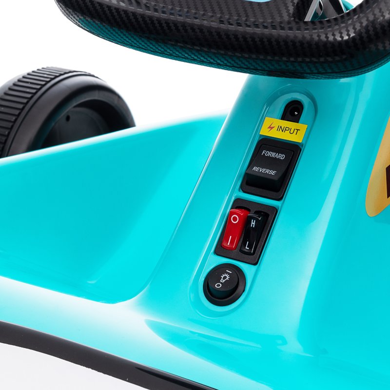 AIYAPLAY Electric Go Kart, 6V Battery Powered Kids Go Kart with Music, Light, Horn, Kids, Ride on Car for 3-5 Years, Blue