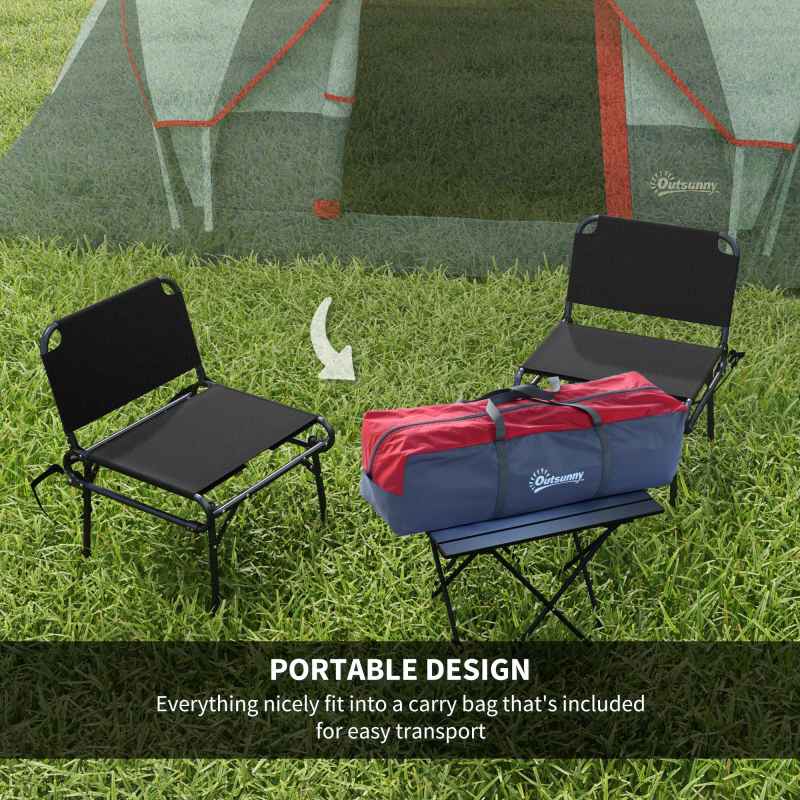 Outsunny 5-6 Man Dome Camping Tent Hiking Shelter UV Protection 3000mm Water Resistant Tunnel Tent - Grey