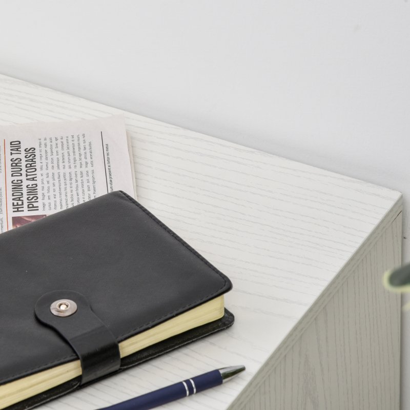 Vinsetto 2-Drawer Locking Office Filing Cabinet w/ 5 Wheels Rolling Storage Hanging A4 Cupboard Home Organisation White Wood Grain