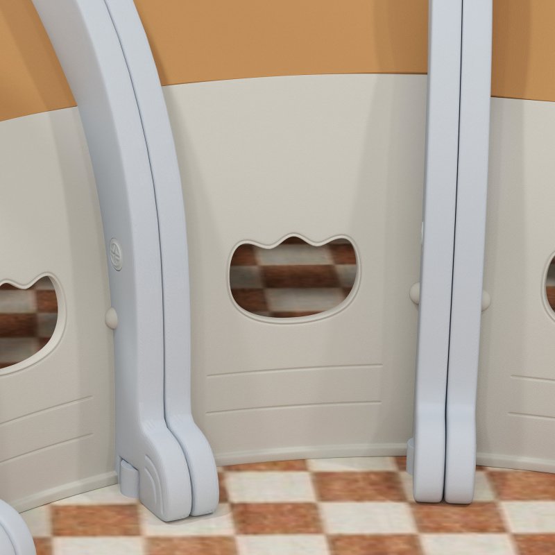 AIYAPLAY Play Tunnel, Kids Tunnel for Crawl and Climb, Monkey Design Kids Play Tunnel, Indoor, Outdoor Baby Tunnel for Ages 3-6 Years, Brown