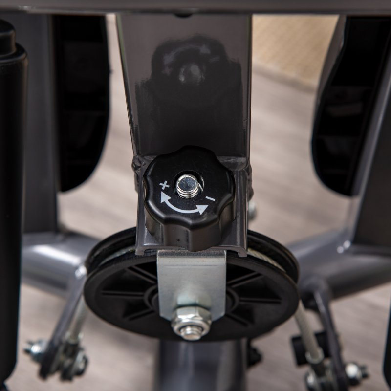 HOMCOM Twister Stepper, Step Machine, Aerobic Exercise Workout Machine w/ Adjustable Resistance, LCD Screen and Handlebars - Grey