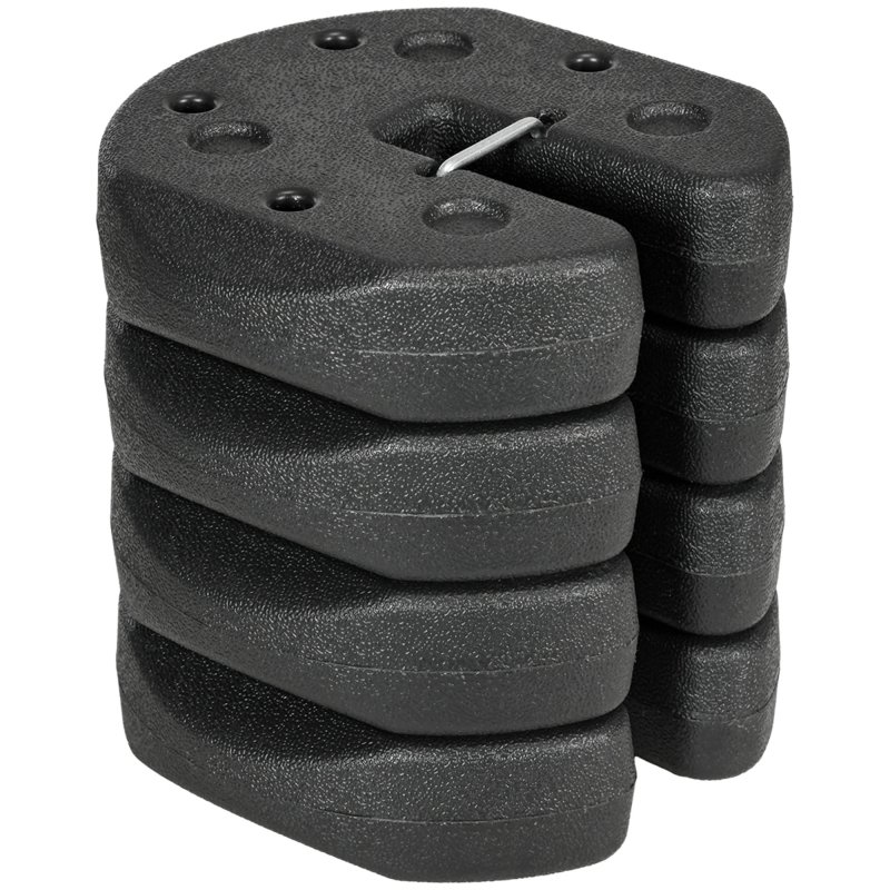 Outsunny Gazebo Weights Set of 4, 12KG Weights for Gazebo Legs with Reinforce Pins and Carry Belt, for Gazebos Shelters Marquees Tents