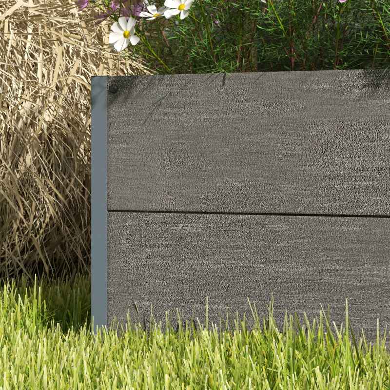 Outsunny Garden Planter with Trellis for Climbing Plants, Vines, Flowers, Freestanding Raised Bed for Garden, Outdoor, Patio, Planter Box with Drainage Gap, 72x38x150cm, Dark Grey