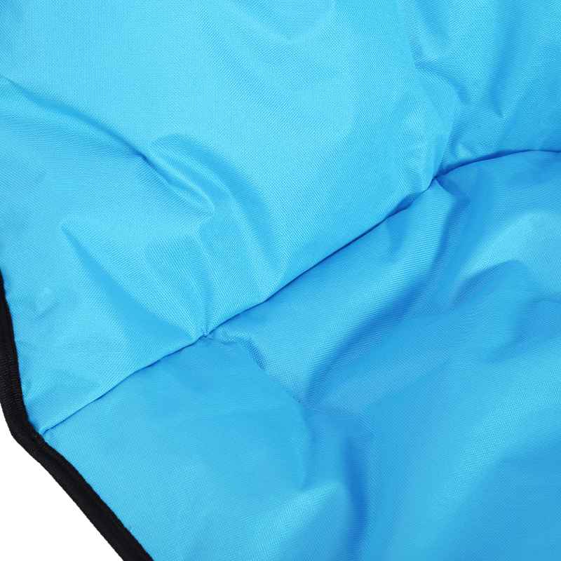 Outsunny Camping Moon Chair, Portable Folding Camping Chair for Adults with Wide Padded Oxford Seat for Outdoor Camp, Travel, Fishing, Beach, Blue