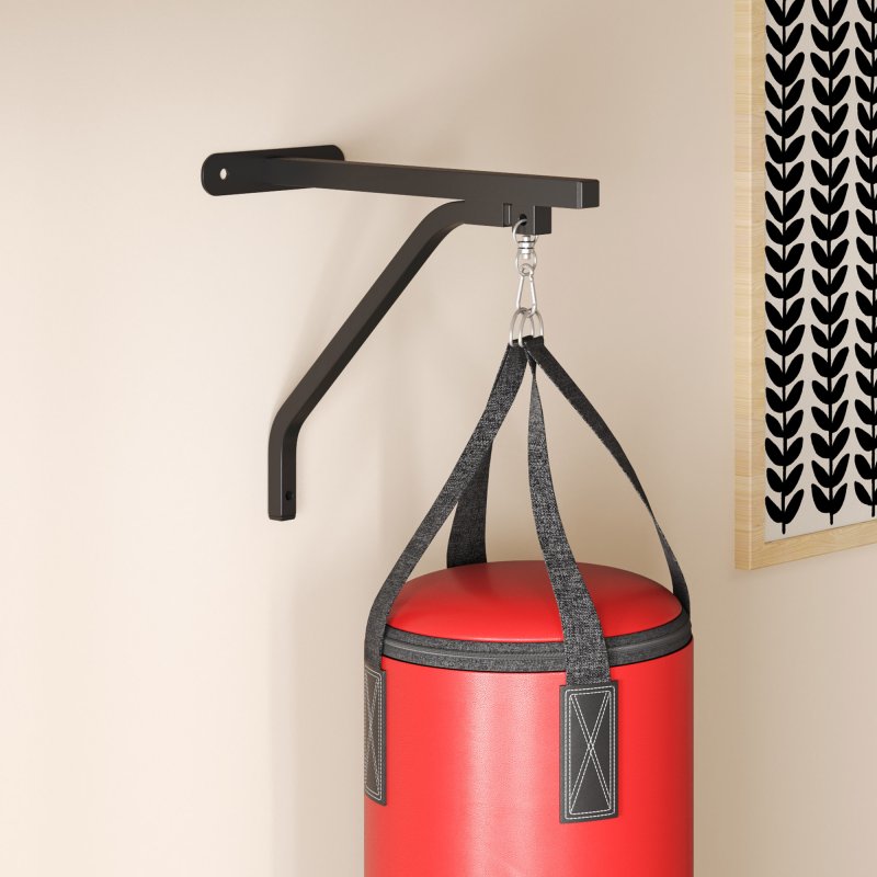 SPORTNOW 3ft Unfilled Punching Bag Set with Boxing Bag Bracket, Heavy Bag with Boxing Gloves, Hand Wraps, 360° Swivel Hook