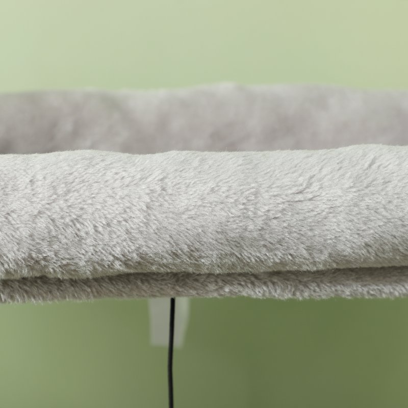 PawHut Cat Tree for Indoor Cats, 132cm Cat Tower with Scratching Posts and Pad, Cat Bed, Cat House, Jumping Platform, Grooming Brush, Toy Balls, Anti-Tip Kit, Cat Climbing Frame, Light Grey