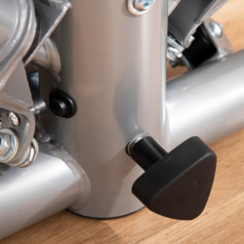 HOMCOM Adjustable Twist Stepper Aerobic Ab Exercise Fitness Workout Machine w/ LCD Screen, Height Adjust Handlebars for Home Gym, Silver and Black