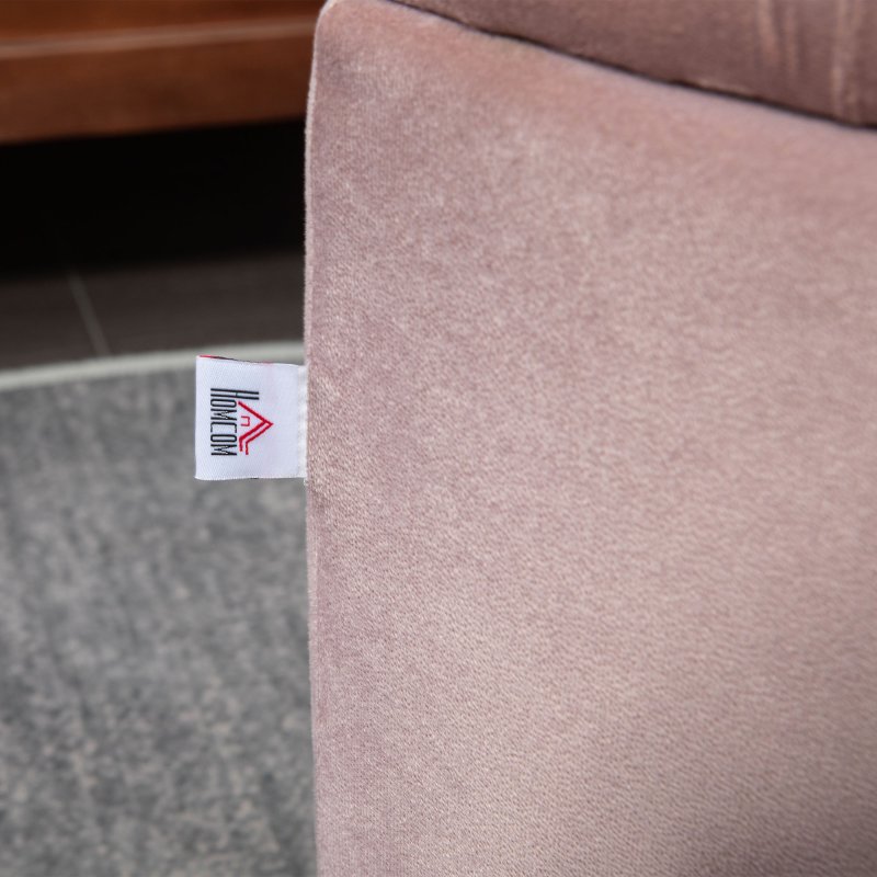 HOMCOM Semi-Circle Ottoman Storage Bench, Bed End Bench, Tufted Upholstered Window Seat Footrest Stool with Rubberwood Legs for Bedroom & Entryway, 120 x 46 x 42 cm