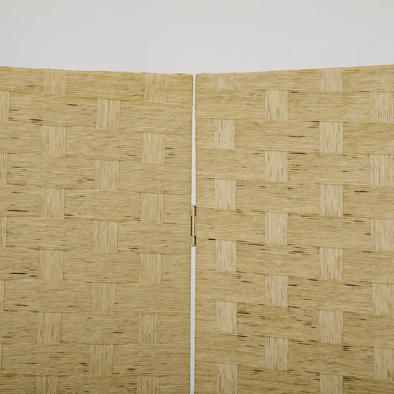 HOMCOM 4-Panel Room Dividers, Wave Fibre Freestanding Folding Privacy Screen Panels, Partition Wall Divider for Indoor Bedroom Office, 170?cm, Brown