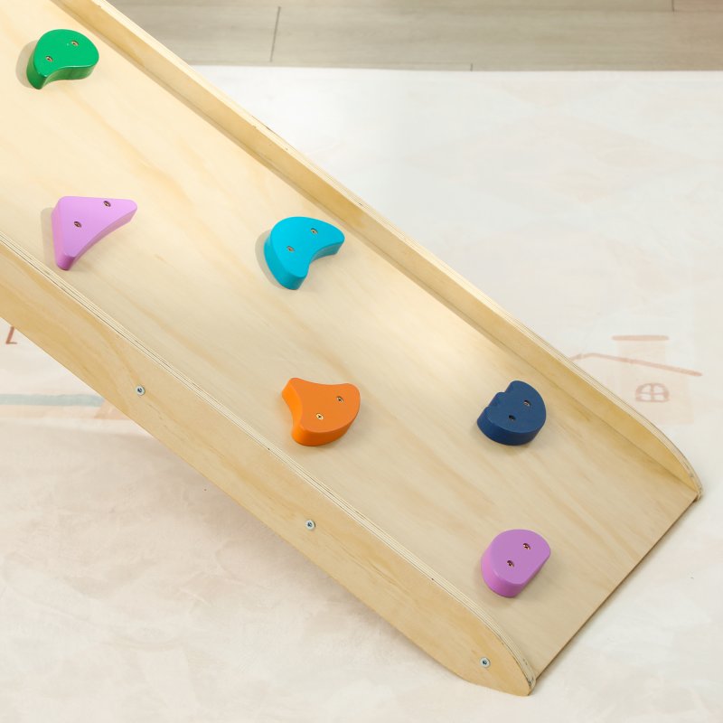 AIYAPLAY 3 in 1 Kids Climbing Set, Foldable Toddler Climbing Toys Indoor with Sliding Ramp, Montessori Climber Set for 2-6 Years Old, Gift for Boys, Girls