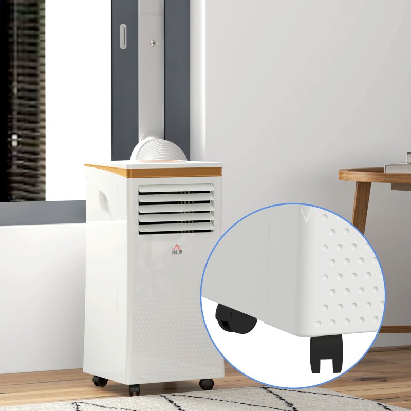 HOMCOM 10000 BTU Air Conditioning Unit, 3-in-1 Portable Air Conditioner, Dehumidifier, Cooling Fan with Remote, LED Display, 2 Speeds, 24H Timer, Window Venting Kit, 30m²